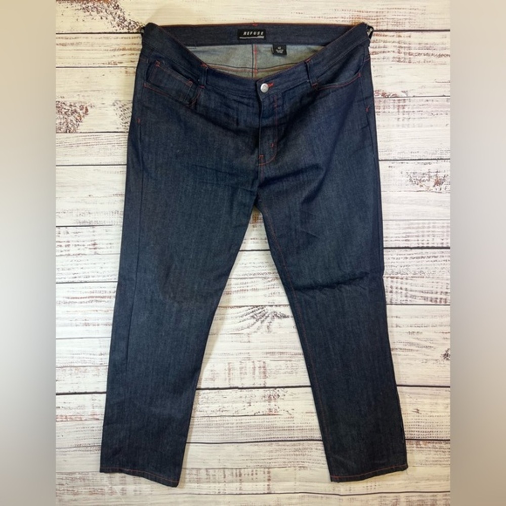 Refuse Jeans‎ Men 42 Blue Hip Hop Embroidered Pockets